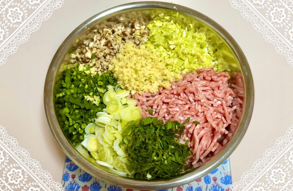 Vegetable-packed dumplings
How to make 1