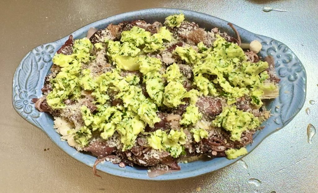 Garlic Butter Baked Squid with Enoki Mushrooms How to make 3