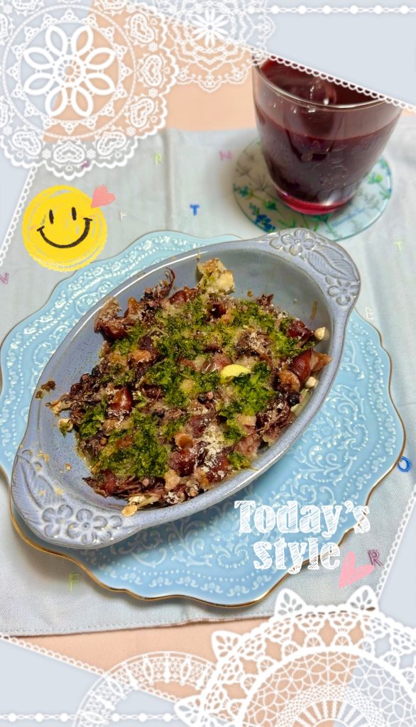 Garlic Butter Baked Squid with Enoki Mushrooms Completed photo1