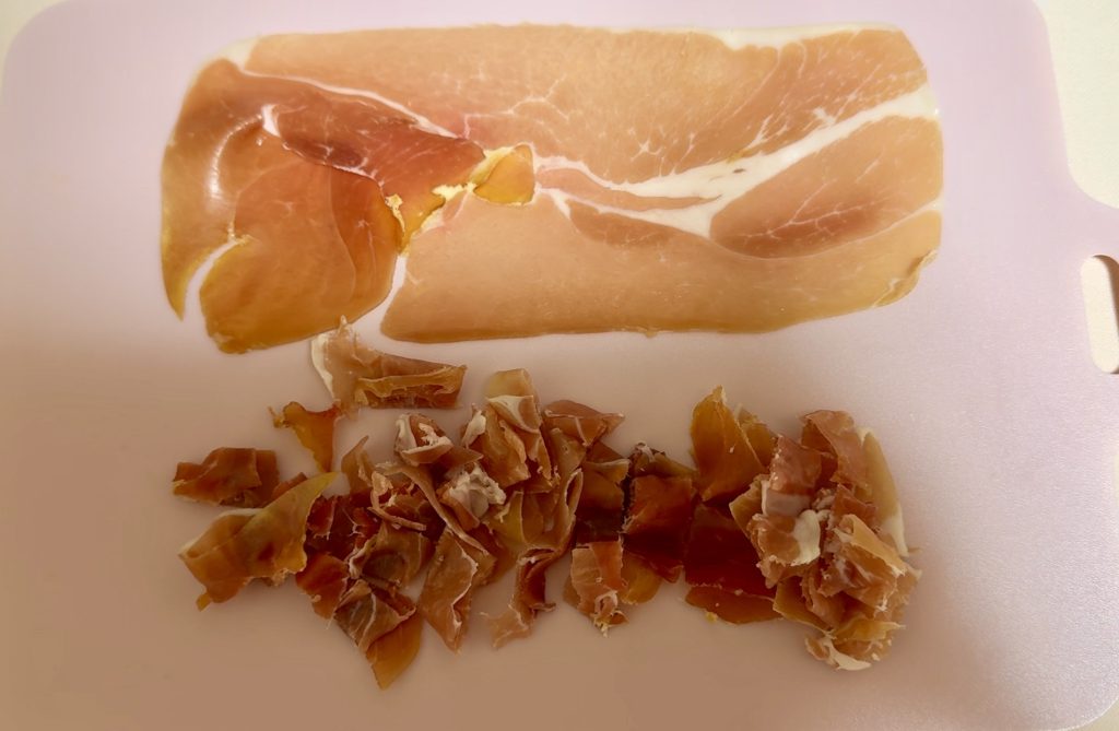 Prosciutto and Eggplant with White Sesame Dressing How to make 5