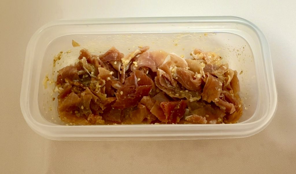 Prosciutto and Eggplant with White Sesame Dressing How to make 7