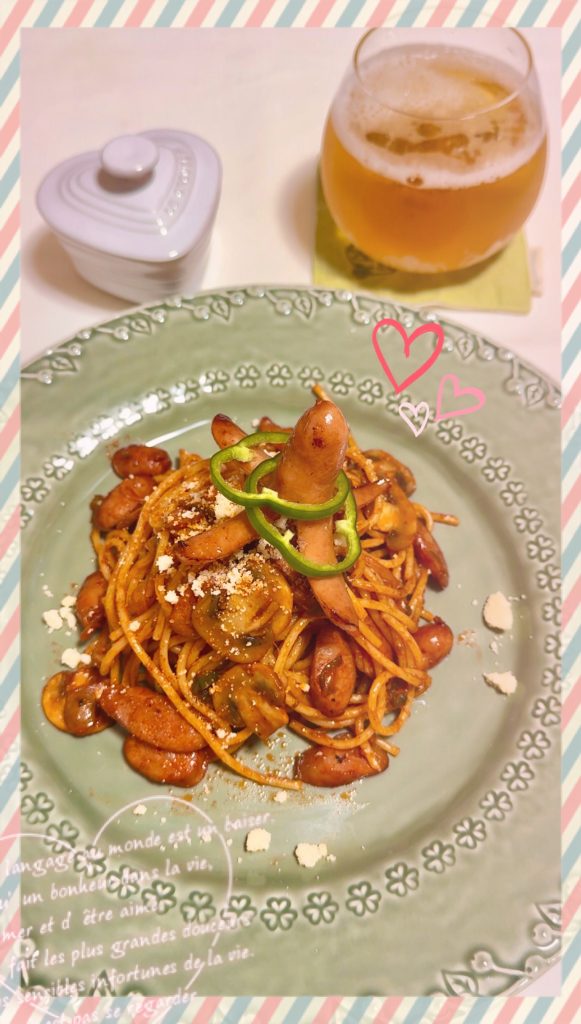 Sausage-Loaded Napolitan (Japanese Ketchup Pasta) Completed photo1