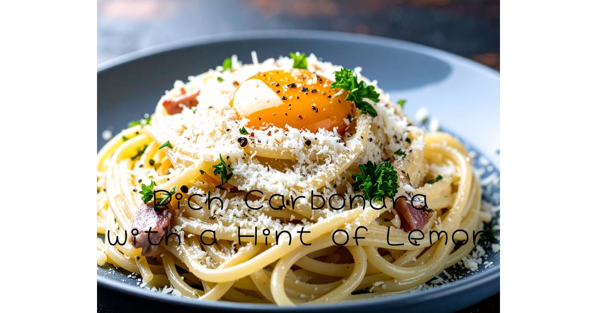 Rich Carbonara with a Hint of Lemon