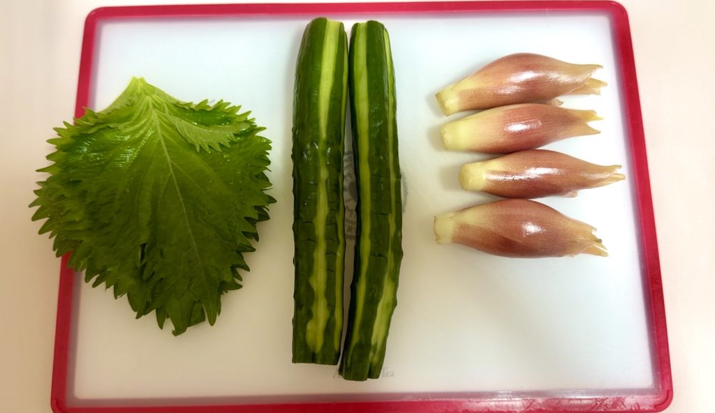 Refreshing Myoga, Shiso & Infinite Cucumber Salad How to make 1