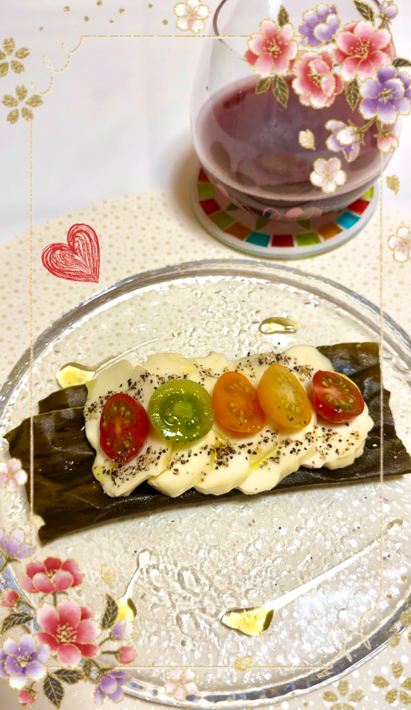 Kombu-Cured Mozzarella Cheese | A Rich and Elegant Appetizer for Wine and Sake Completed photo 1